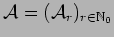 ${\cal A}=({\cal A}_r)_{r \in {\mathbb{N}}_0}$