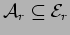 ${\cal A}_r\subseteq {\cal E}_r$