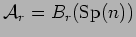 ${\cal A}_r=B_r({\rm Sp}_{}(n))$