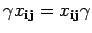 $\gamma x_{{\bf i} {\bf j}}=x_{{\bf i} {\bf j}}\gamma$