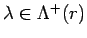 $\lambda\in \Lambda^+(r)$