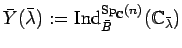 $\bar Y(\bar{\lambda}):=
{\rm Ind}_{\bar B}^{{\rm Sp}_{{\mathbb{C}}}(n)}({{\mathbb{C}}}_{\bar{\lambda}})$