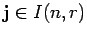 ${\bf j} \in I(n,r)$