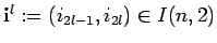 ${\bf i}^l:=(i_{2l-1},i_{2l})\in
I(n,2)$