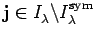 ${\bf j}\in I_{\lambda}^{}\backslash I_{\lambda}^{\rm sym}$