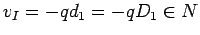 $ v_{I}=-qd_1=-qD_1\in N$