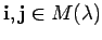 $ {\bf i}, {\bf j}\in M(\lambda)$