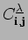 $ C^{\underline{\lambda}}_{{\bf i}, {\bf j}}$