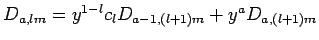 $ D_{a,lm}= y^{1-l}c_l D_{a-1,(l+1)m} +
y^{a}D_{a, (l+1)m}$