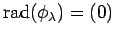 $ {\rm rad}(\phi_{\lambda})=(0)$