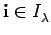 $ {\bf i}\in I_{\lambda}^{}$