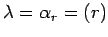 $ \lambda =\alpha_r=(r)$