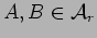 $ A, B\in {\cal A}_r$