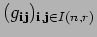 $ (g_{{\bf i}{\bf j}})_{{\bf i}, {\bf j} \in I(n,r)}$