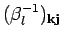 $ (\beta_l^{-1})_{{\bf k} {\bf j}}$