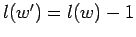 $ l(w')=l(w)-1$