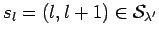 $ s_l=(l, l+1)\in
{\cal S}_{\lambda '}$