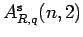 $ A^{{\rm s}}_{R,q}(n,2)$