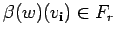 $ \beta (w)(v_{{\bf i}}) \in F_r$