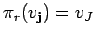 $ \pi_r(v_{{\bf j}})=v_{J}$