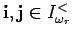 $ {\bf i},{\bf j}\in
I_{\omega_r}^{<}$